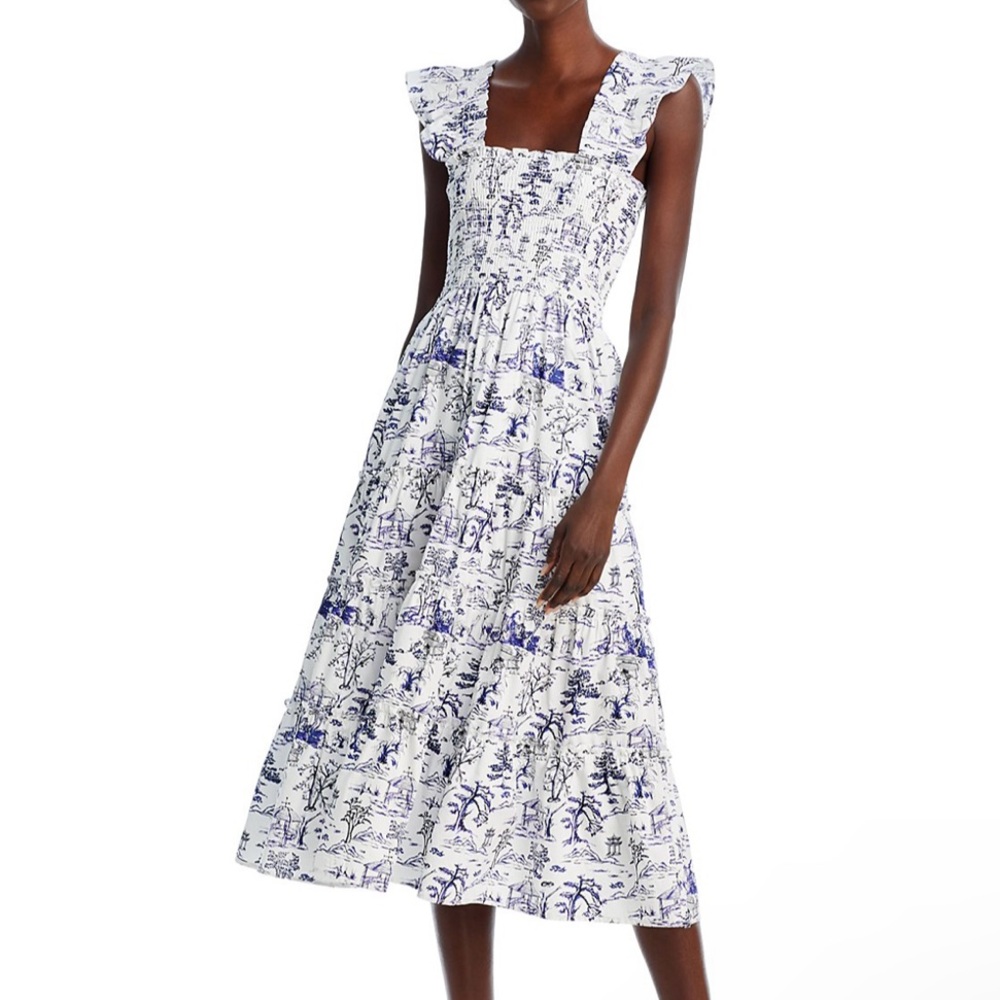 AQUA Calypso Tiered Smocked Dress, NWOT